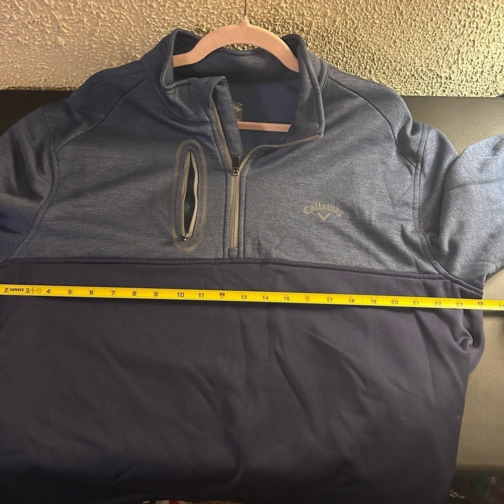 Callaway Mens 1/4 Zip Thermal Performance Pullover Peacoat Heather Size Xl - Picture 8 of 10